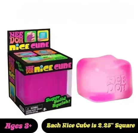 Heißer Schylling NeeDoh Nice Cube, sensorischer Anti-Stress-Block, weiches, knautschbares Stressabbau-Fidget-Spielzeug, ideales Souvenir-Geschenk für Kinder