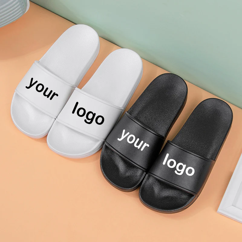 Custom slippers print your logo design for personalized gifts