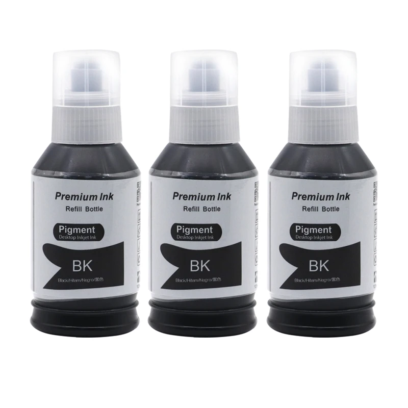 1/2/3/5 Bottle 140ML T015 015 Pigment Ink Compatible For EPSON M1058 A4 commercial black and white inkjet printer Ink M1058