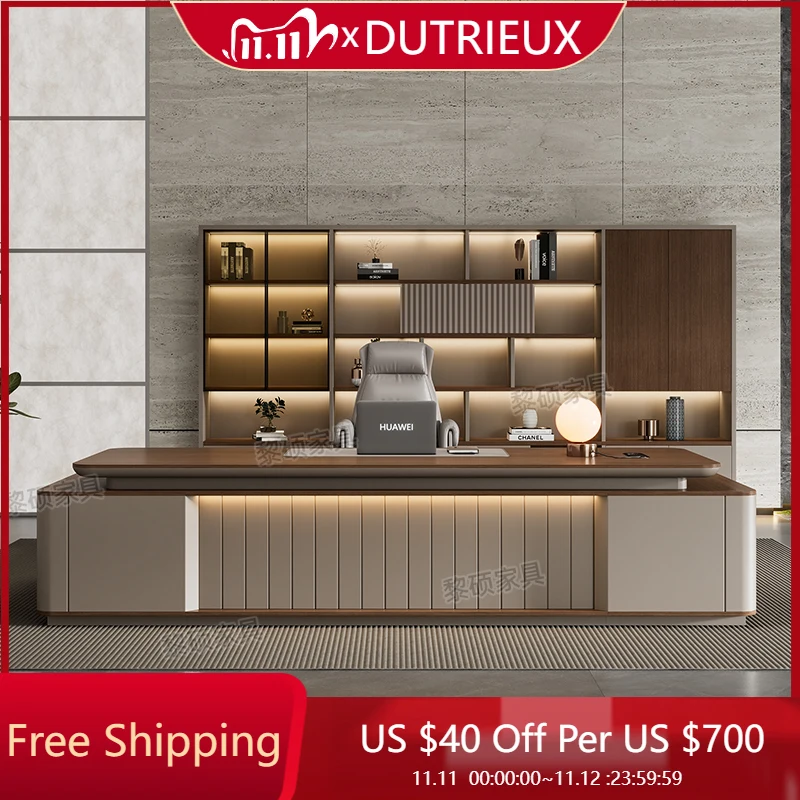 

Filing Cabinets Boss Desk Chinese Luxury Storage High Quality Art Corner Desks Drawers Executive Conference Bureau Furniture