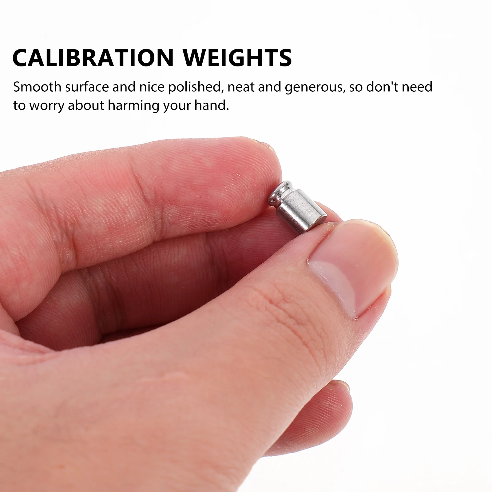 5Pcs Steel Calibration Weights for Scale Balance Tools Smooth Edges Practical Chrome Plated Anti Rust Experiment