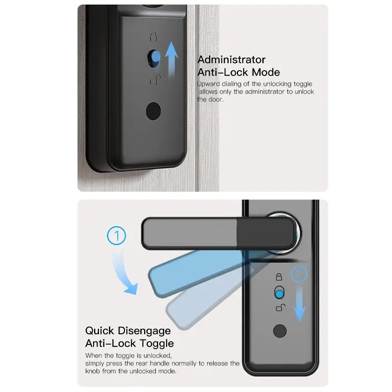 STLFセキュリティスマートロック、指紋認証デジタルキーパッド、ホーム自動デッドボルトスマートロック（玄関ドア用）