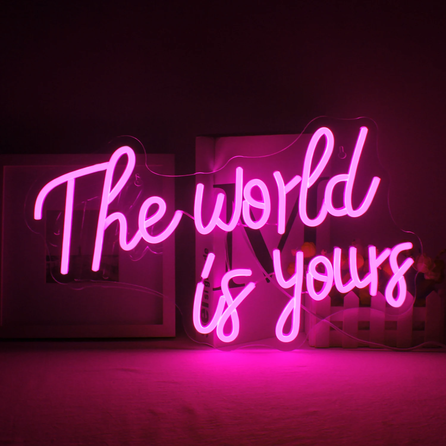 

The World Is Yours Neon Lights Custom Neon Sign Wedding Club Party LED Light Room Hotel Bedroom Confession Wall Decor Light