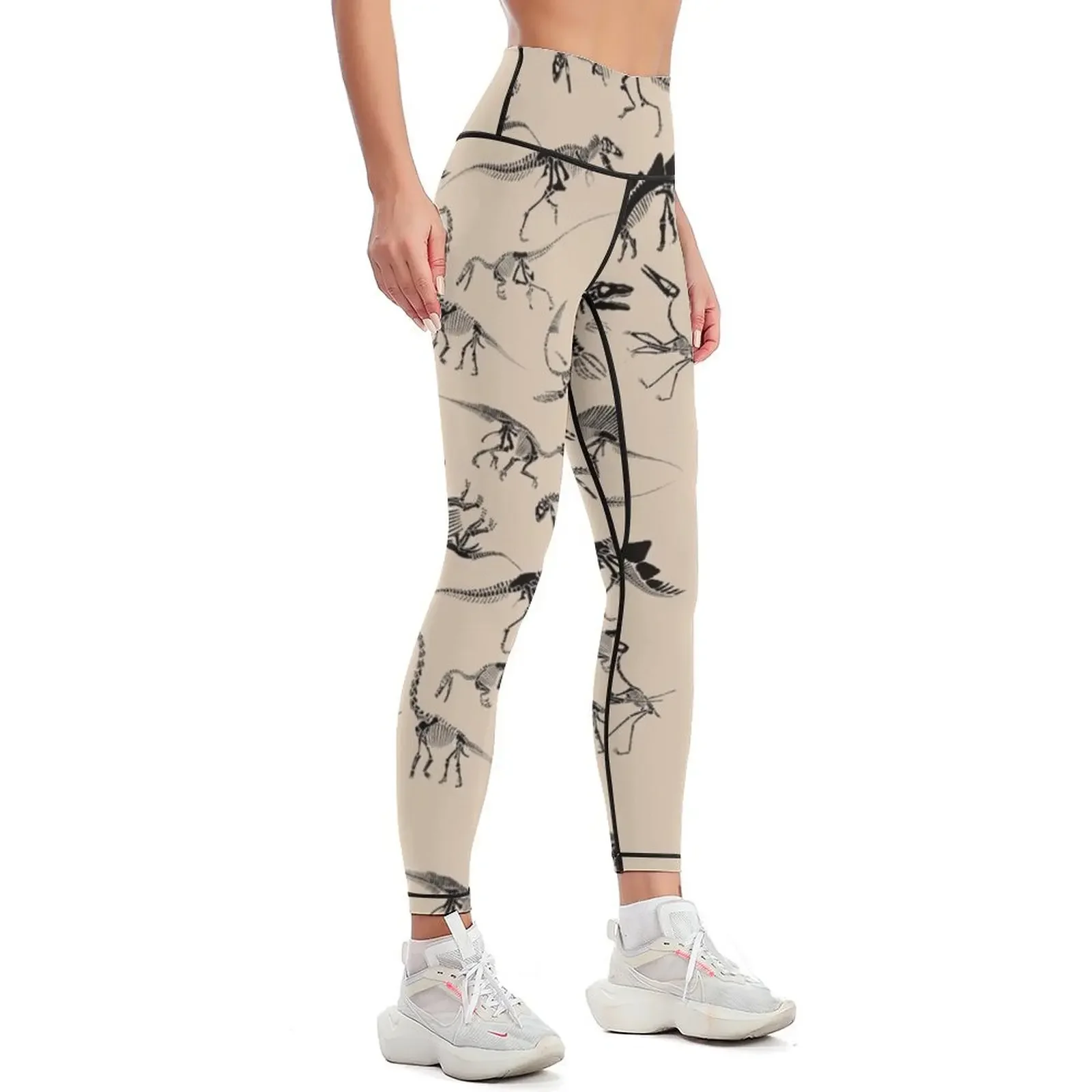 Dinosaur Skeleton Diagrams Leggings Women sportwear Women's high waist Womens Leggings