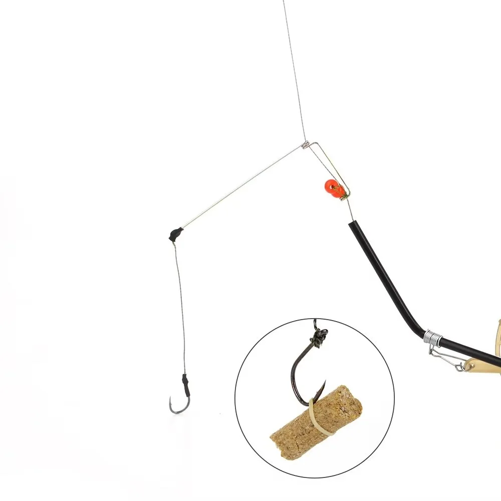 NGB Two Fishing Hooks 20g-80g Carp Trap Basket Feeder Bait Cage Fishing Accessory With Connector For Carp Feeder