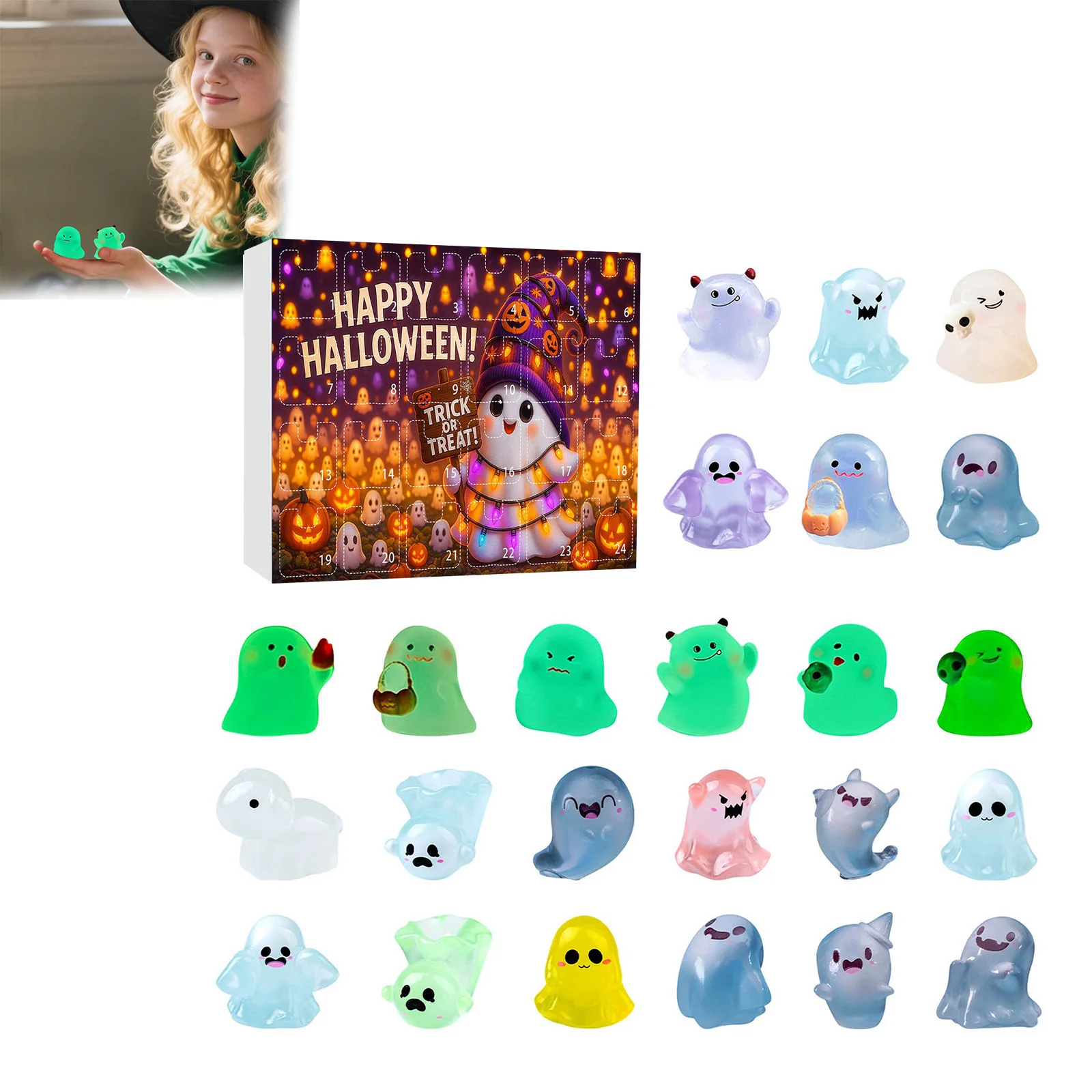 مؤقتات المطبخ اليدوية، حلقة عالية تتوهج في الظلام، تقويم القدوم للهالوين، فروع مضاءة لبطارية سطح المكتب الغامضة مع مؤقت #2