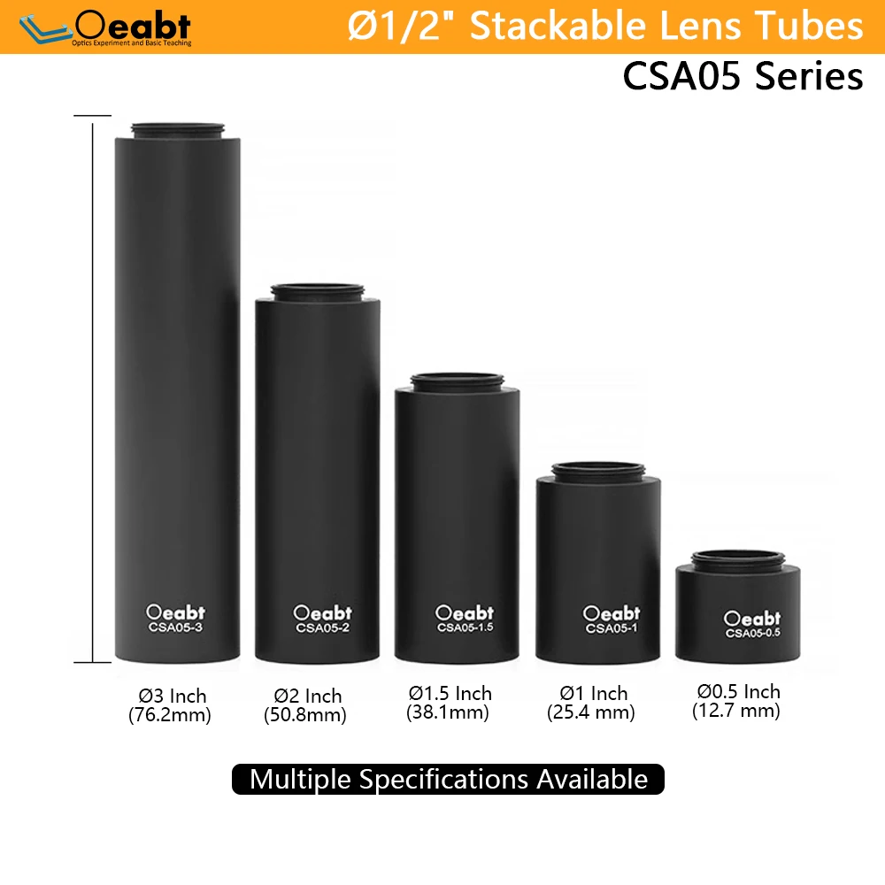 CSA05 Series Ø1/2" Stackable Lens Tubes SM05 Threaded Connector Extension Tube Shading Tube
