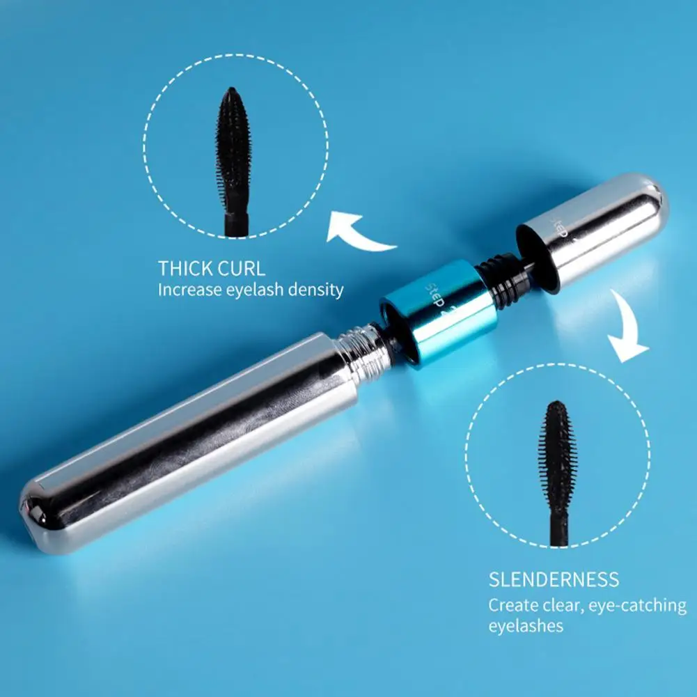 InjFiber-Mascara waterproof 4D pour maquillage, produit cosmétique noir pour cils longs et épais