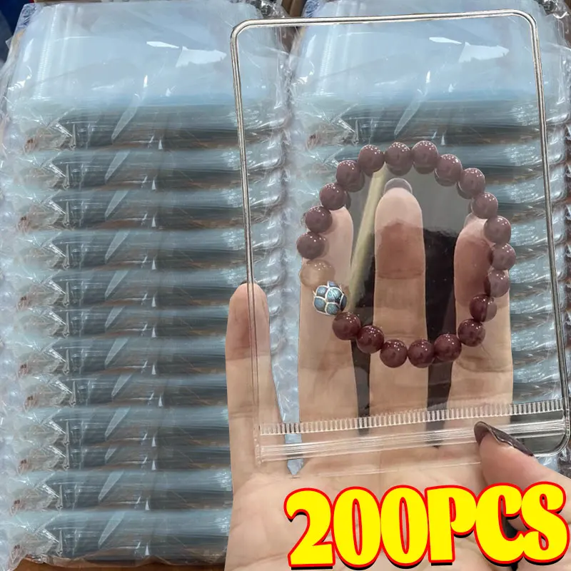 

10/200 шт., прозрачные сумки для ювелирных изделий из ПВХ, сумка для хранения на молнии для серег, ожерелья, ювелирных изделий, антиокислительные упаковочные сумки