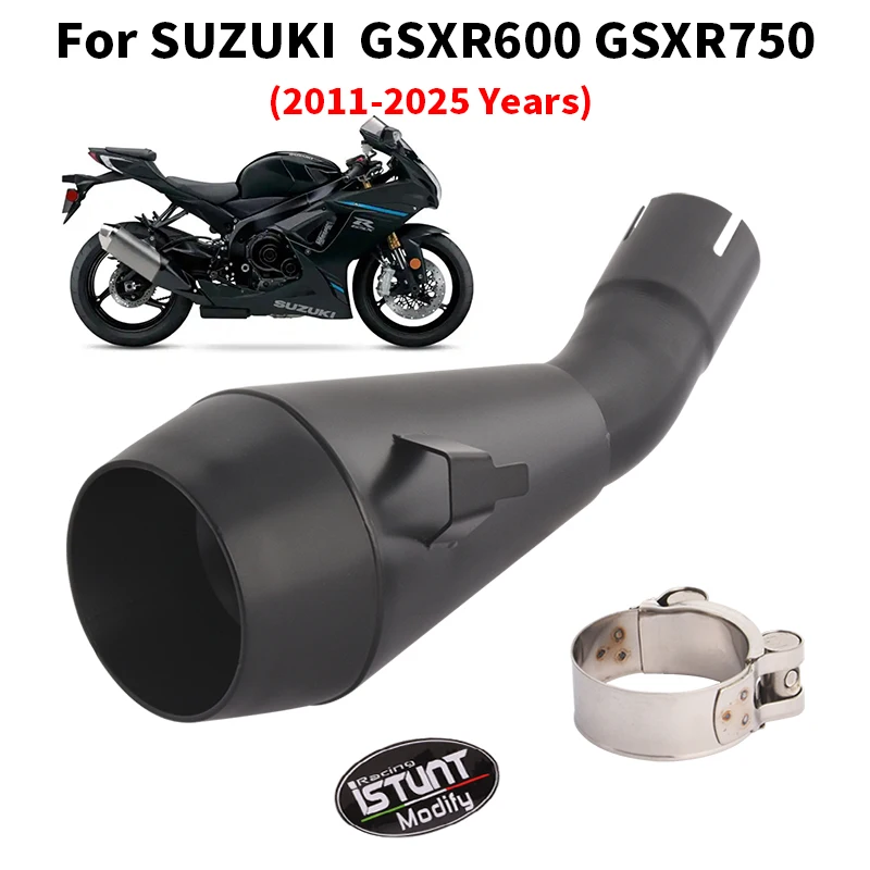 

Motorcycle Exhaust System Black Escape Slip On For SUZUKI GSX-R600 GSX-R750 GSXR 600 750 2011 - 2025 Motocross Muffler Pipe