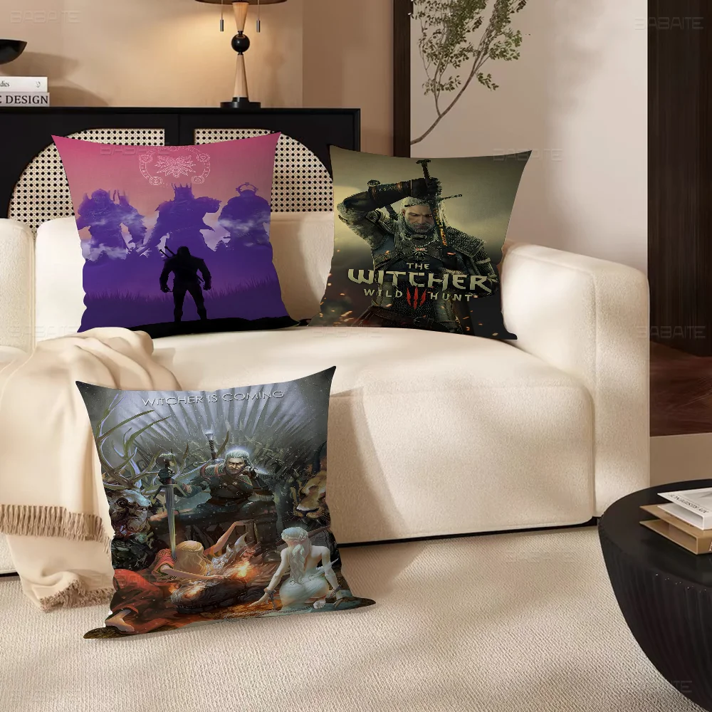 

Hot-The-W-Witcher-Game Personalized Picture Text Home Decorative Pillows Household Gifts 45x45cm