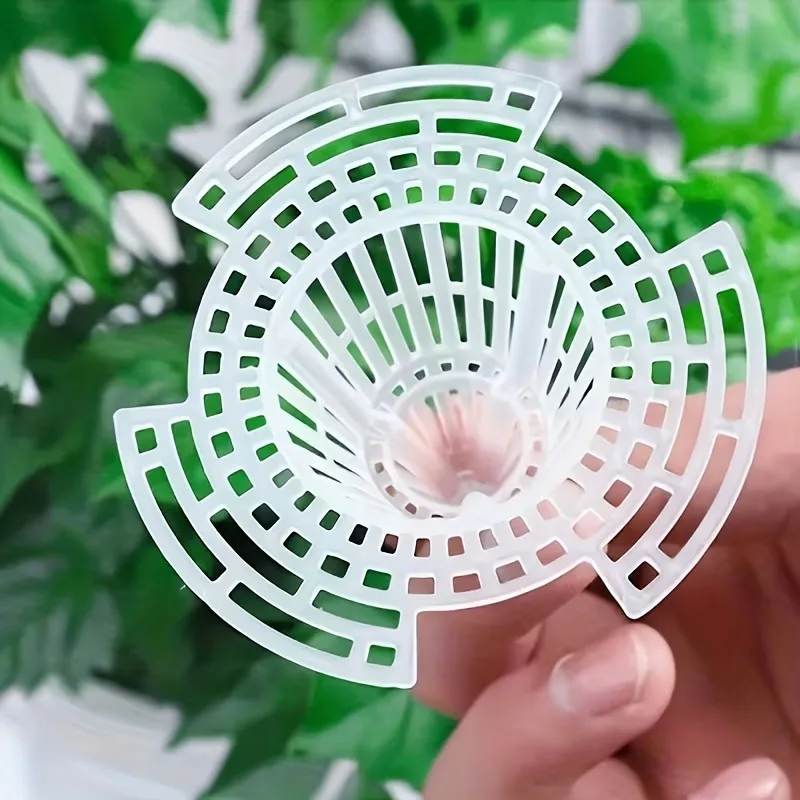 Potted plant bottom filter, durable plastic conical root protection cover with cage structure, prevents rotting