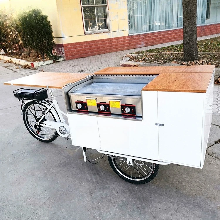 BBQ snack truck Teppanyaki takeaway truck Night market stall Multifunctional food food truck Pedal tricycle