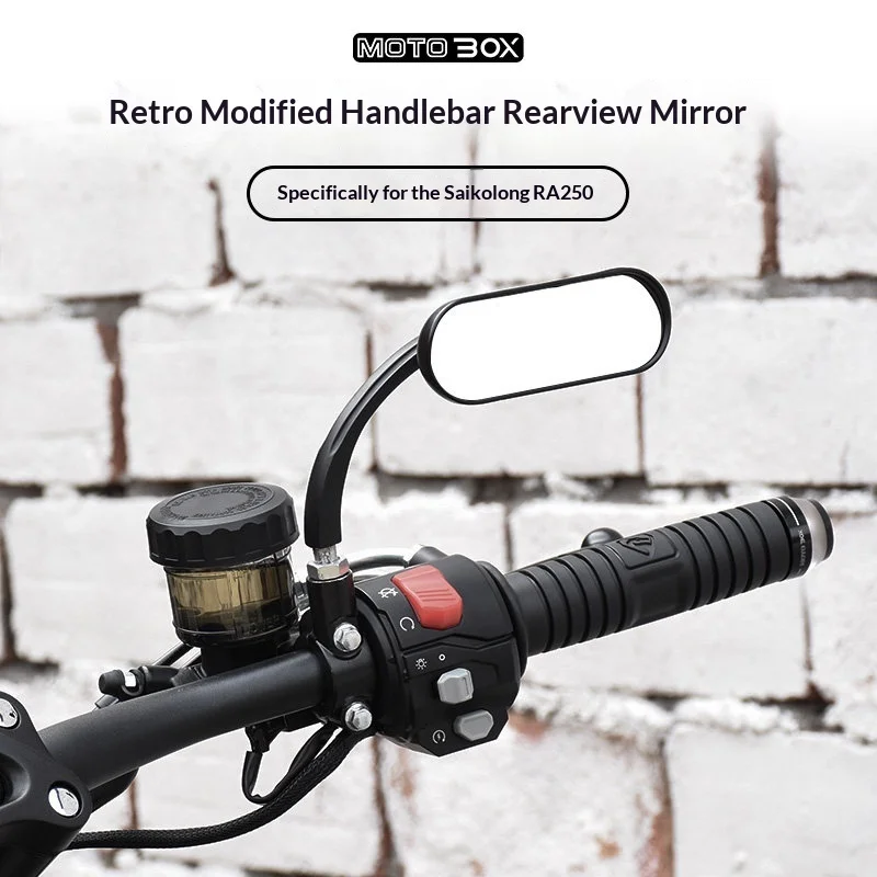 【Premium】For Cyclone RA250 Modified Retro Handlebar Mirrors: Rearview Mirrors, Handheld Mirrors for Reverse Driving