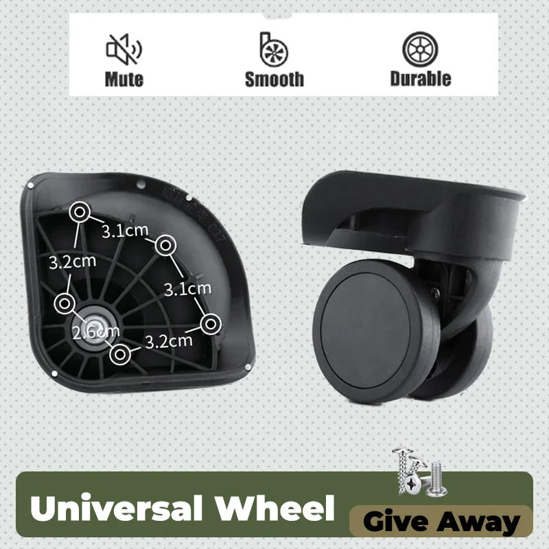 

Универсальные бесшумные колеса для багажа W313, сменные, с поворотом на 360 градусов, на подшипниках, для повышенной долговечности