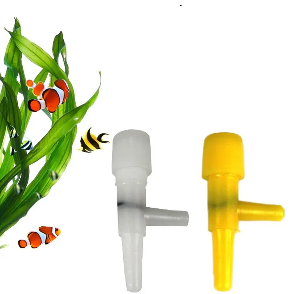 4Pcs 4.6cm Aquarium Air Flow Control Valve Oxygen Tube Plastic Hose Connector 3Colors Divider Valve Fish Tank Air Regulator