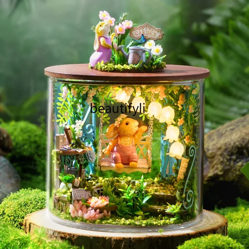 Wald Mini Haus Szene Montage Geburtstag Geschenkideen