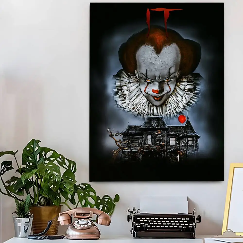 فيلم الرعب It P-Pennywise مهرج أنيمي الكرتون نسيج الهبي زهرة جدار السجاد النوم ديكور ديكور فني للمنزل
