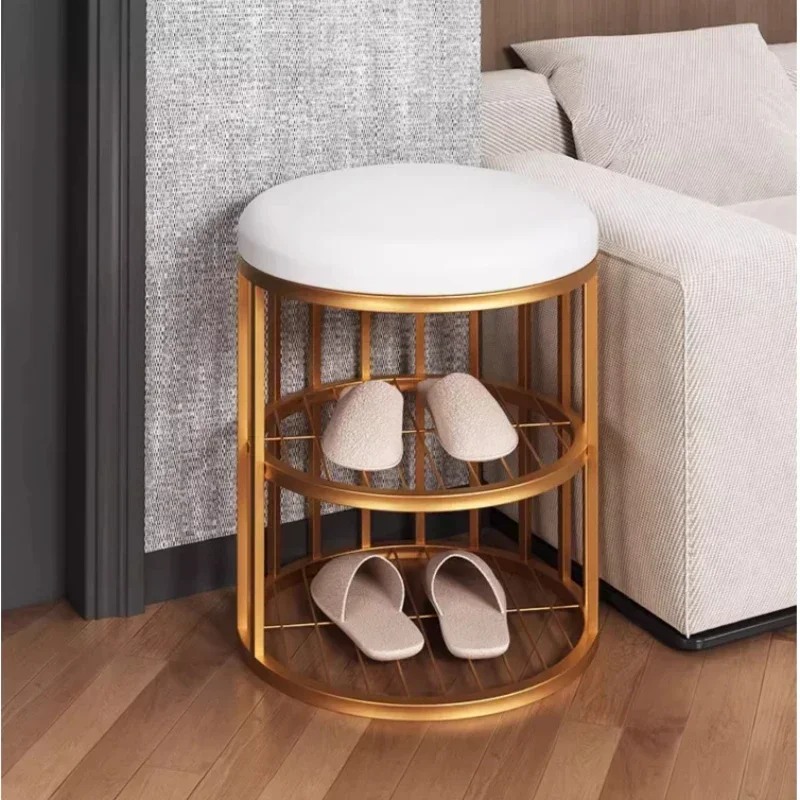 Low stool Ottomans Comfortable and stable shoe changing stool,household light luxury shoe cabinet and stool all in one,shoe rack