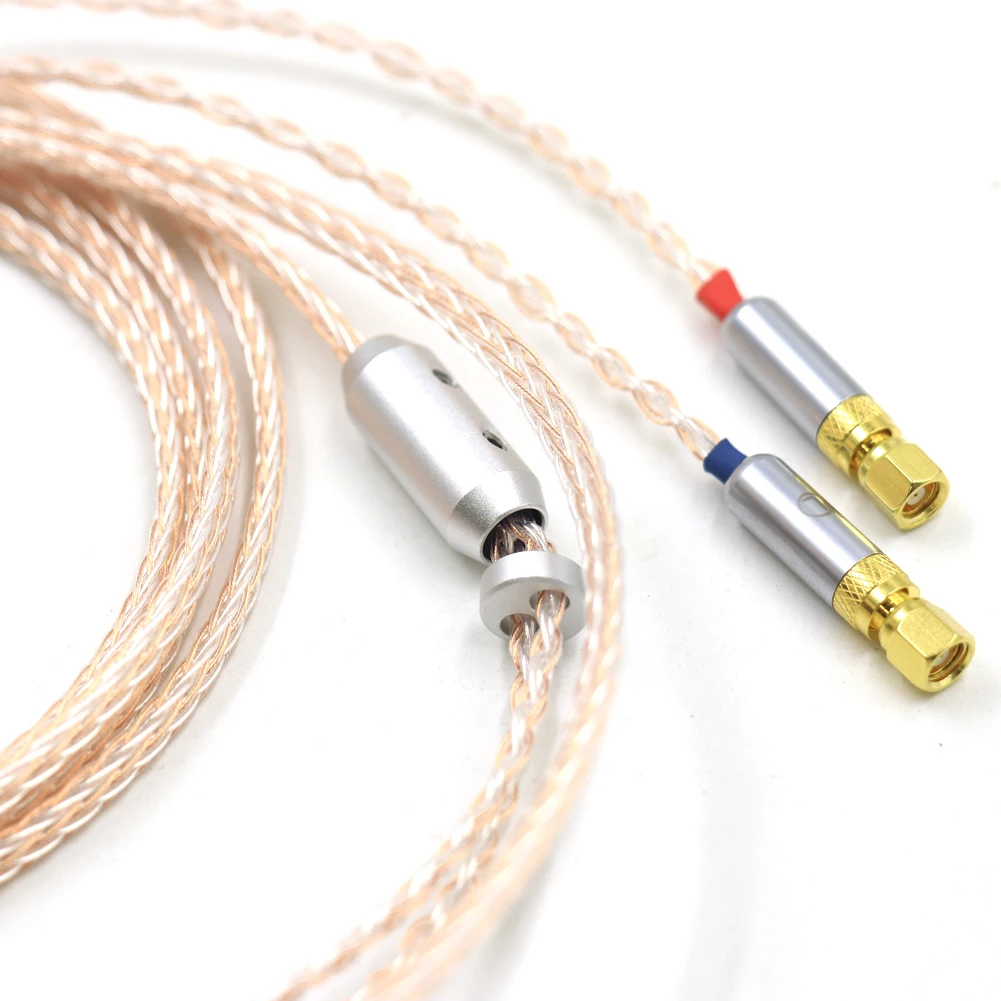 Haldane 16Cores UPOCC Single Crystal Copper Silver Mixed Headphone Upgrade Cable for (Screw) Hifiman HE6 HE5 HE400 HE500 HE600 H