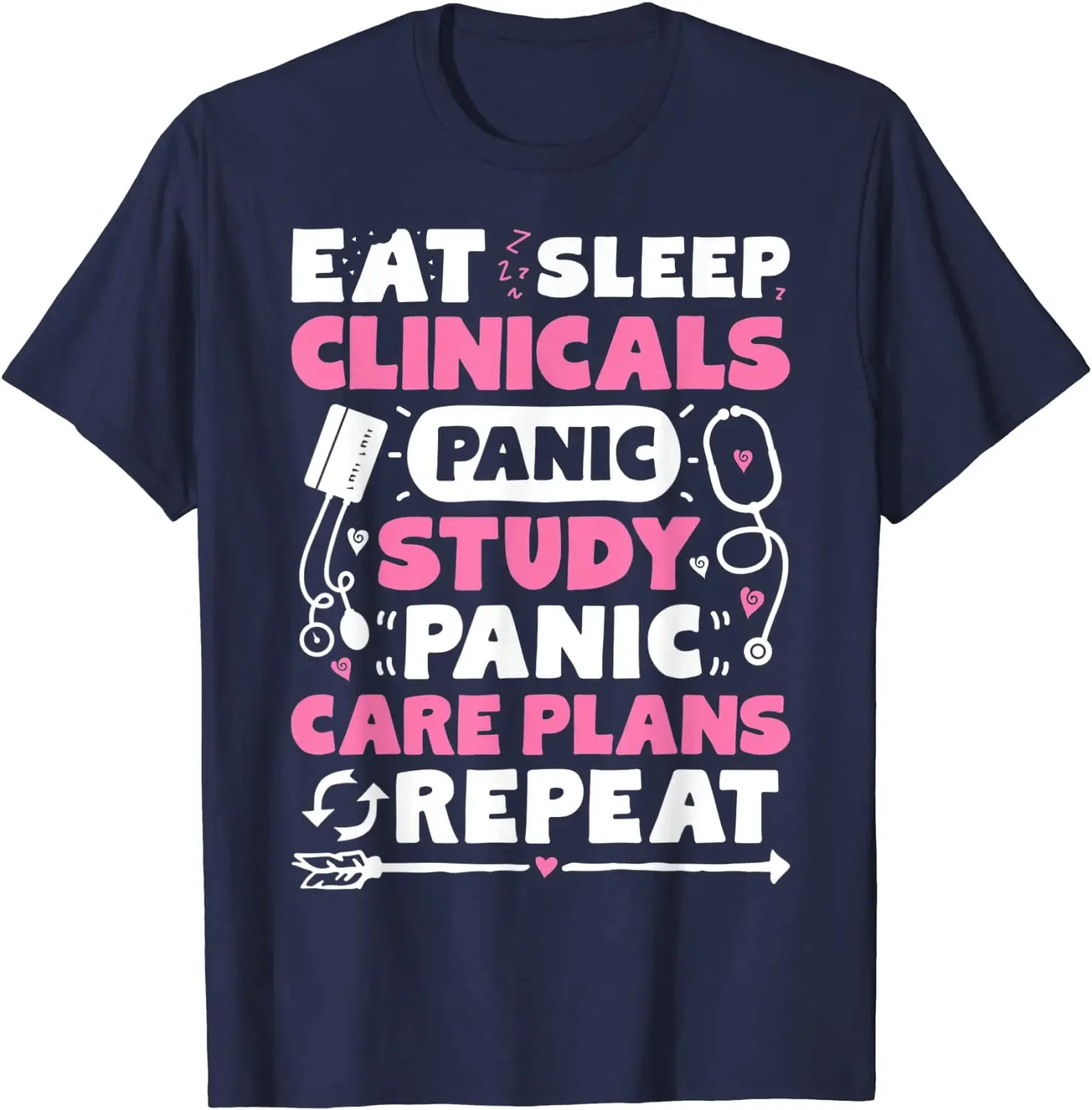 Clinicals T Shirt Nurse Funny RN Nursing School Women Gifts T-Shirt Tops Shirt Rife Slim Fit Cotton Men T Shirt Slim Fit