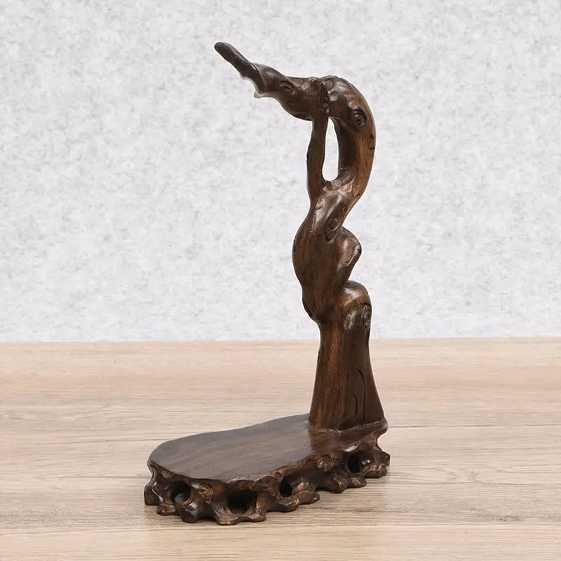 

Mahogany root carving handicraft ornament hanging jade frame jewelry pendant pendant solid wood collection display shelf