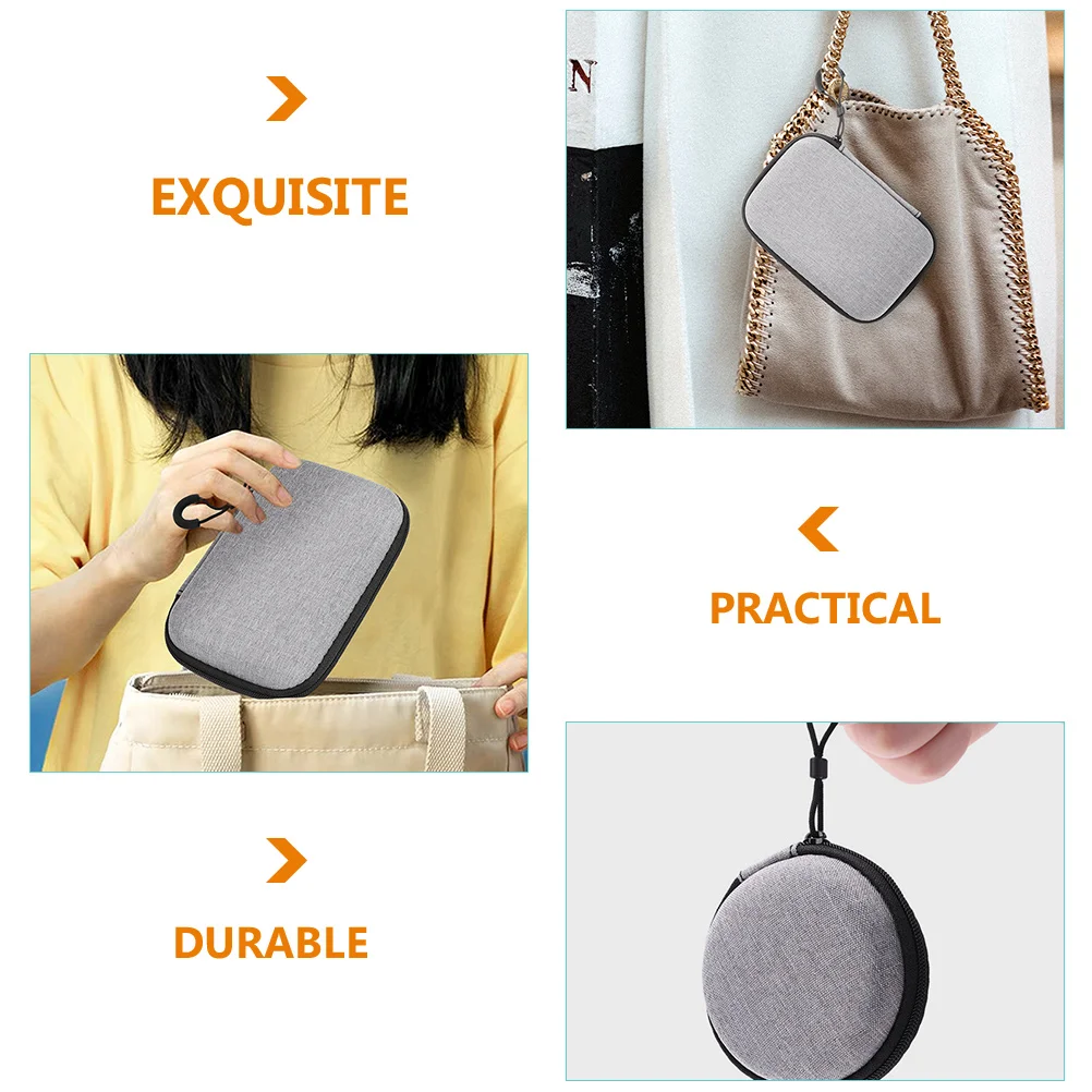 2 قطعة منظم الكابلات المحمولة إيفا حافظة قوية للميكروفون سماعة بطاقة الذاكرة شحن الحبل السفر الأساسية