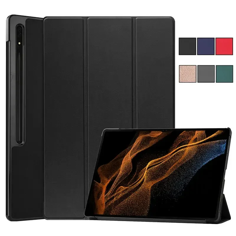 

Auto Sleep/Wake Funda For Samsung Galaxy Tab S7 S8 Plus S9 FE S10 Ultra Case 11" 12.4" 14.6" Tablet Cover with Hard Back Shell