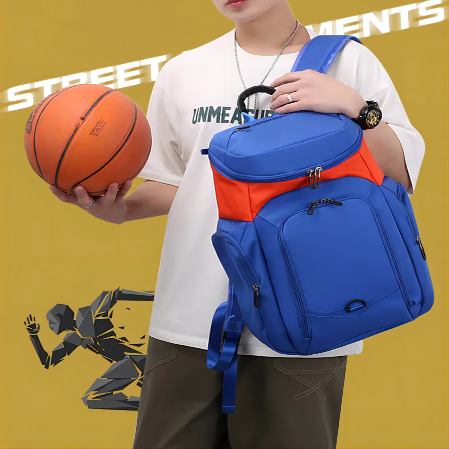 Basketball Backpack Large Capacity Sports Bag for Water Bottle Daily Essentials, Multifunctional Backpacks