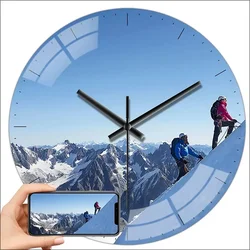 Personalized Wall Clock Quiet Quartz Home Clock Custom Photos Wedding Corporate LOGO Baby Art Photos Family Portraits FASHION