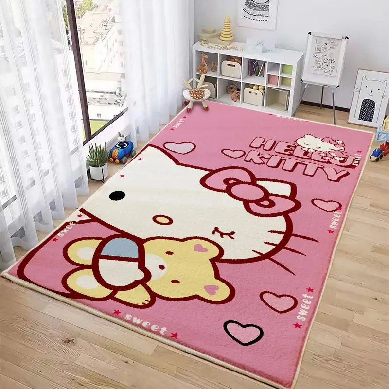 Disney Cartoon Mickey Mouse Plush Home Living Room Kitchen Rug Sanrio Kuromi Hello Kitty Bathroom Bedroom Decoration Carpet