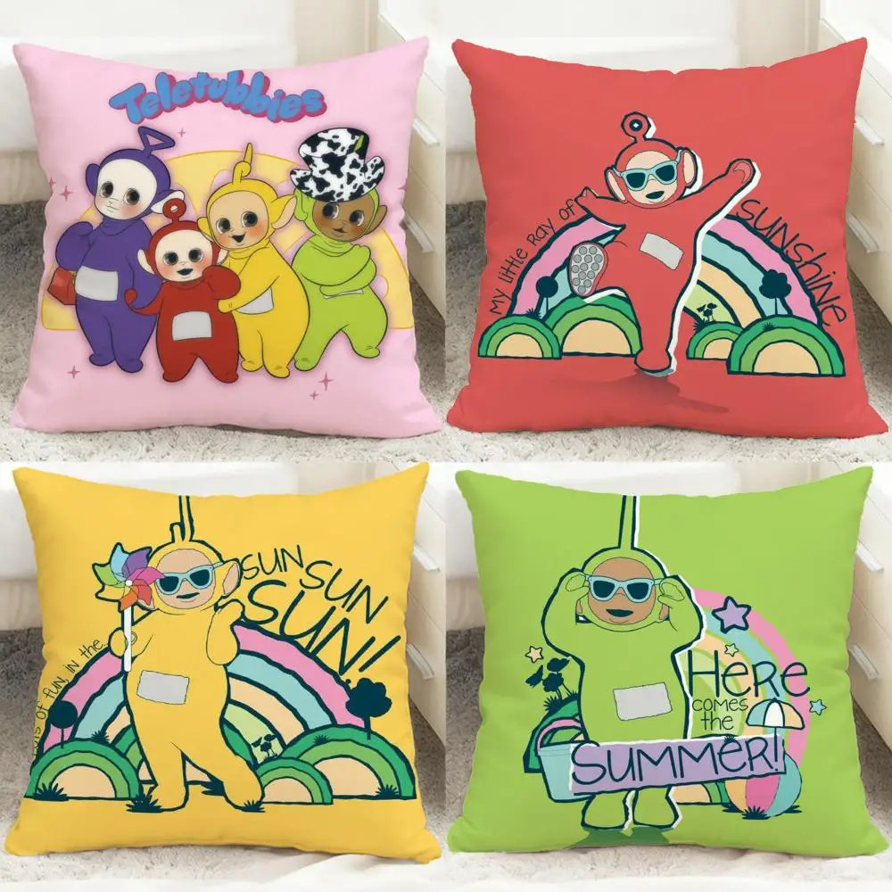 Cute T-Teletubbies Cushion Cover Comfortable Reversible Pillow Cover Ideal for Car Sofa Bedroom & Beyond