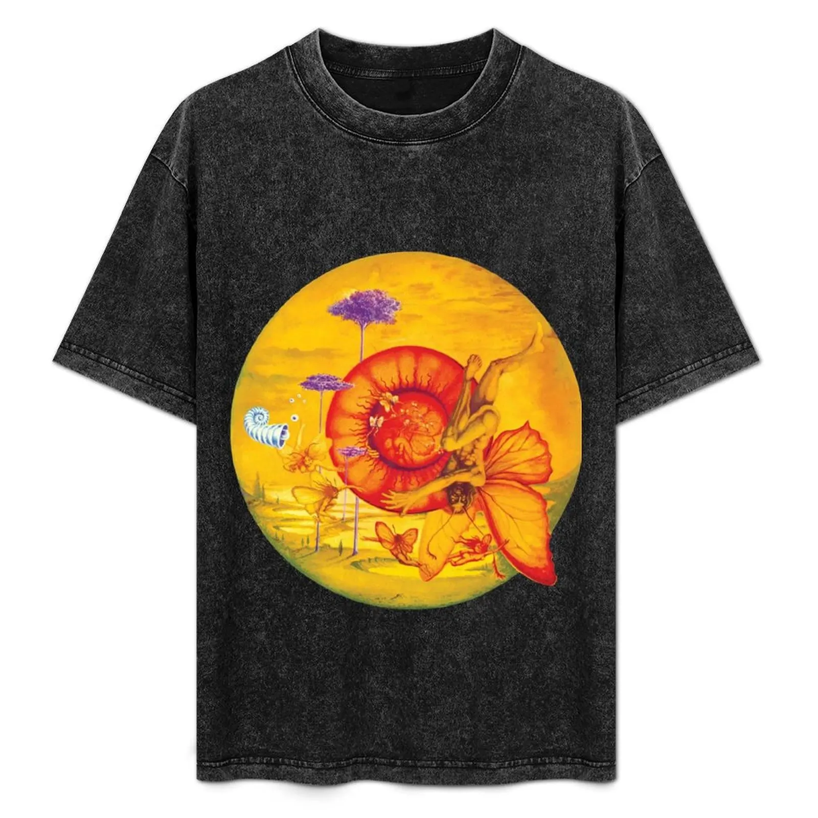 Camiseta Nektar Remember the Future con logotipo, camiseta sencilla de color liso con cuello redondo