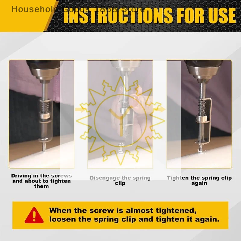 1PC Spring-Loaded Screw Holder Bit Wear Resist Anti-Drop Screwdriver Bit Universal Screw RetainingFor Electricians Mechanics