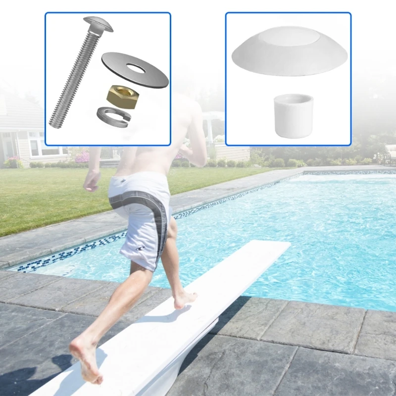 Parafusos montagem da placa mergulho da piscina residencial para renovar placas mergulho envelhecimento