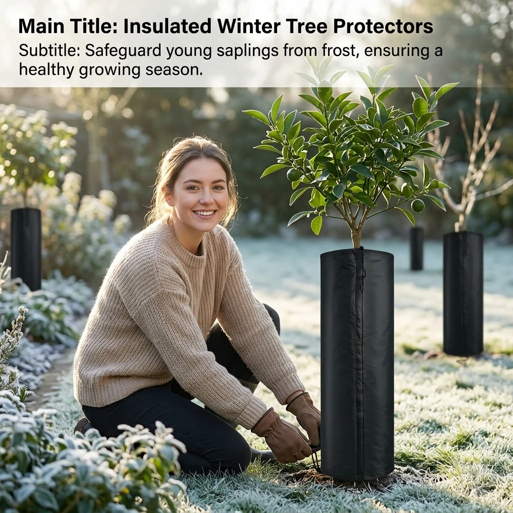 Gardeners Tree Trunk Protector Winter Frost Guard for Palm Citrus Olive Plants Aluminum Foil Insulated Thermal Wrap Durable