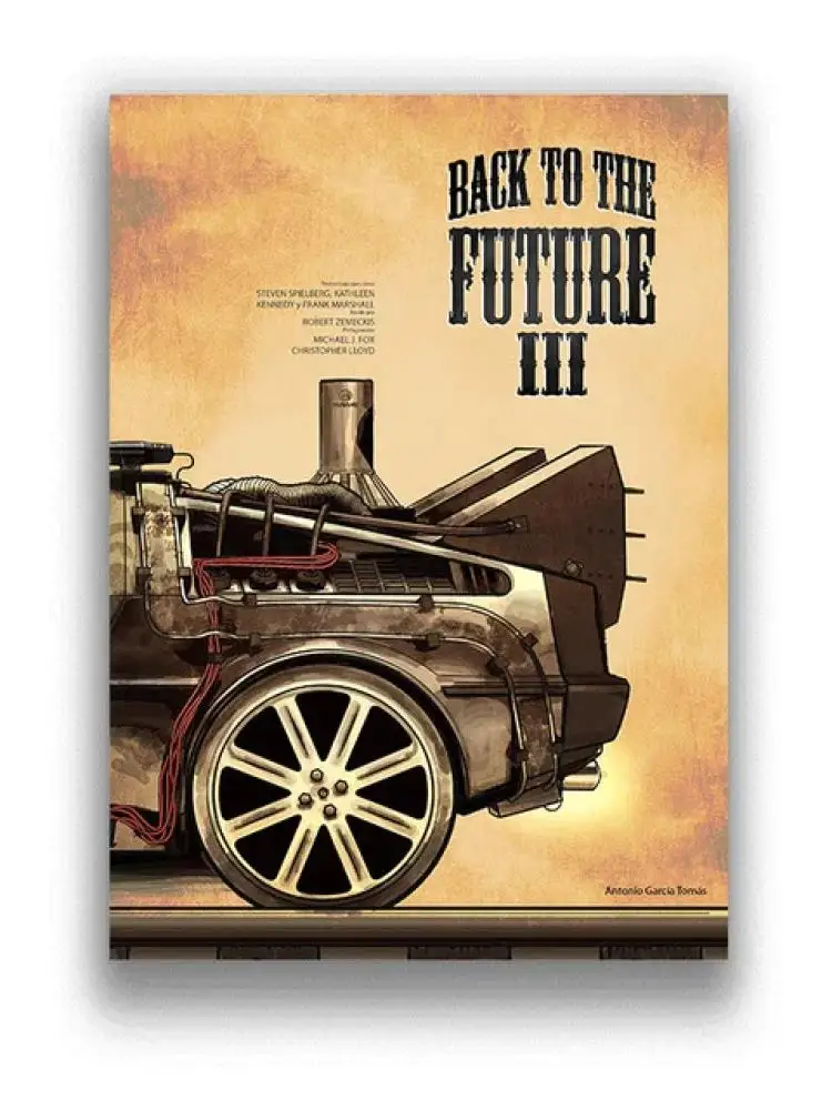 Back To The Future Classic Movie Art Canvas Poster Ideal for Living Room Decor Home Wall Picture Vintage and Timeless