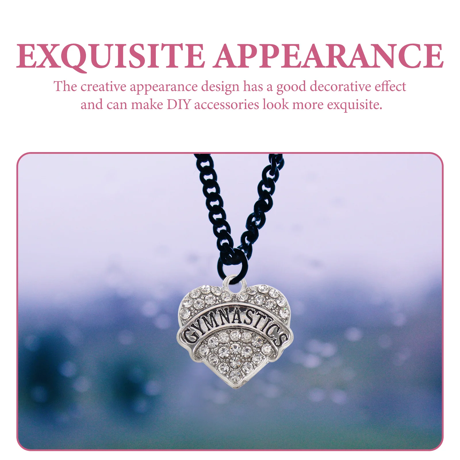 

5 Pcs Necklace Pendant Heart Charm For Jewelry Making Peach Bracelet Women Gymnastics DIY Jewelry Making Gifts Heart Charm