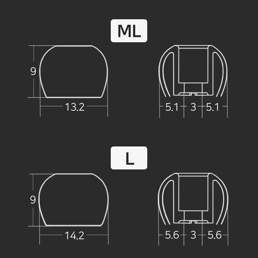 DIVINUS Velvet DIVINME Fluwelen siliconen oordopjes voor mondstukgrootte 3-5 mm, zachte diepe oordopjes voor IEMs AFUL Performer 5/8