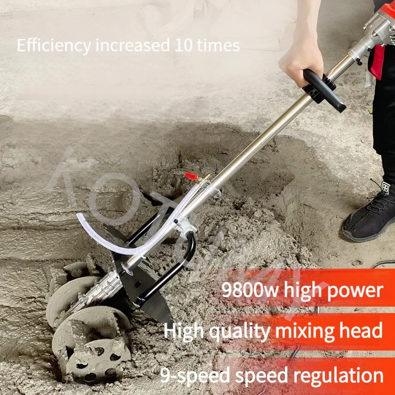 9800W Mortar Cement Mixer Cement Concrete Blender High Power Equipment Home Lime Sand Paving Electric Mortar Mix Ash Tool