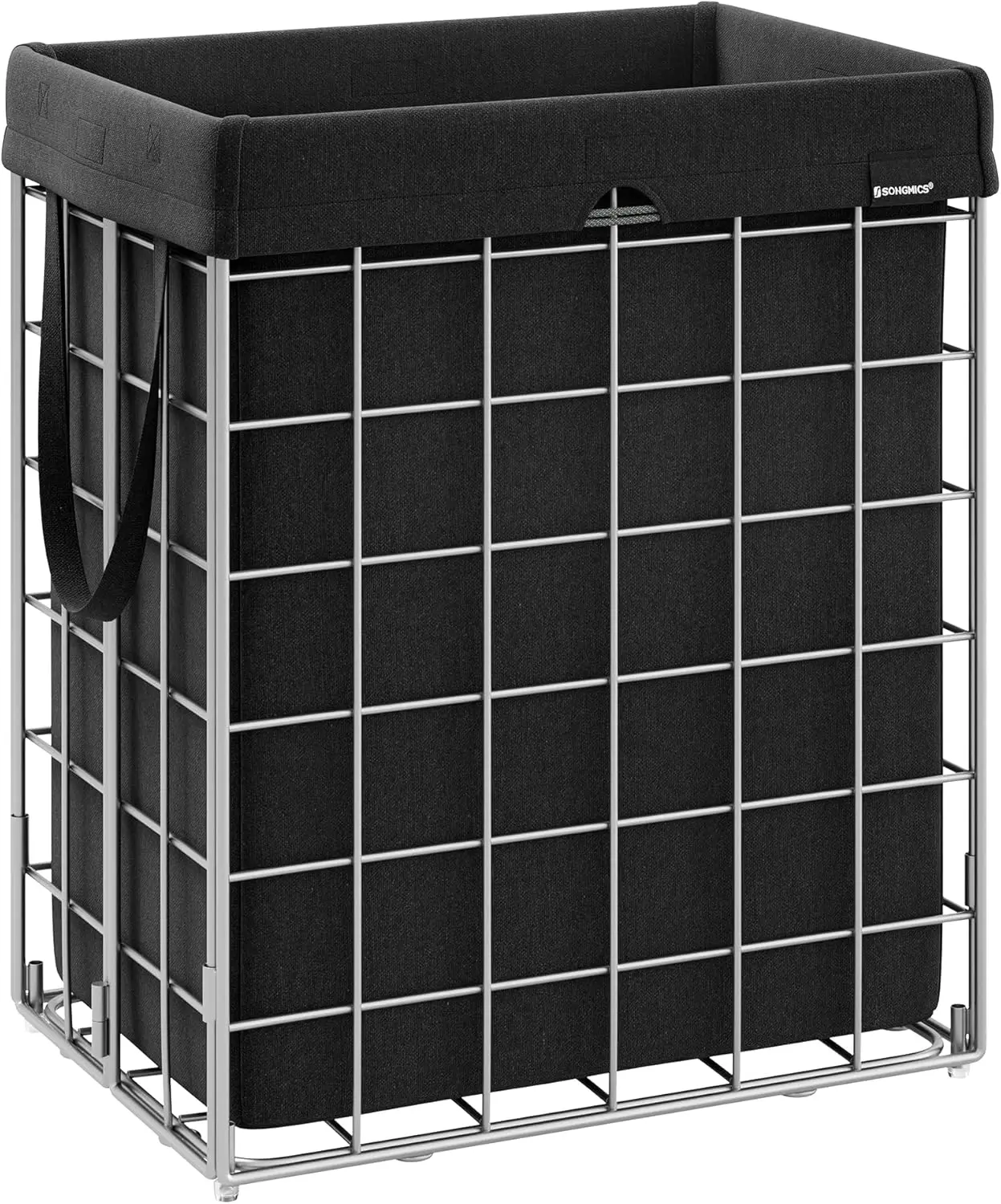 Laundry Hamper, 23.8 Gal. (90L) Laundry Basket, Collapsible Clothes Hamper, Removable and Washable Liner, Metal Wire Frame