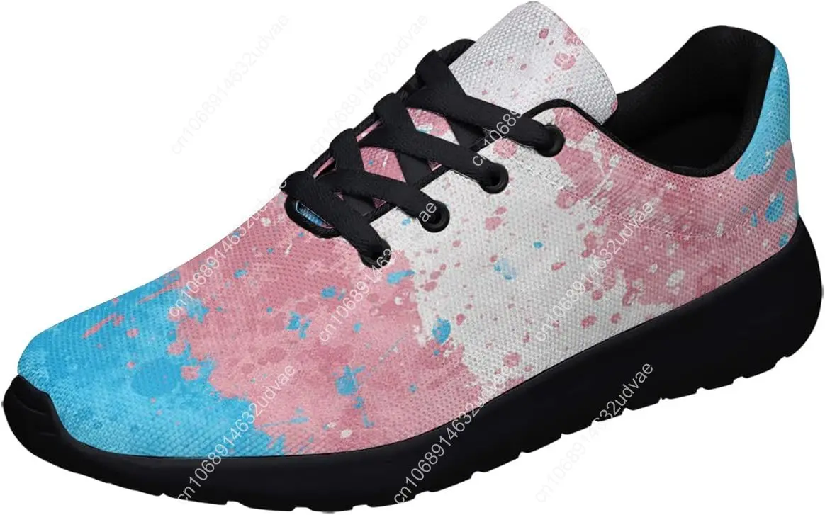 

LGBT Rainbow Shoes Mens Womens Running Sneakers Mesh Breathable Jogging Walking Shoes