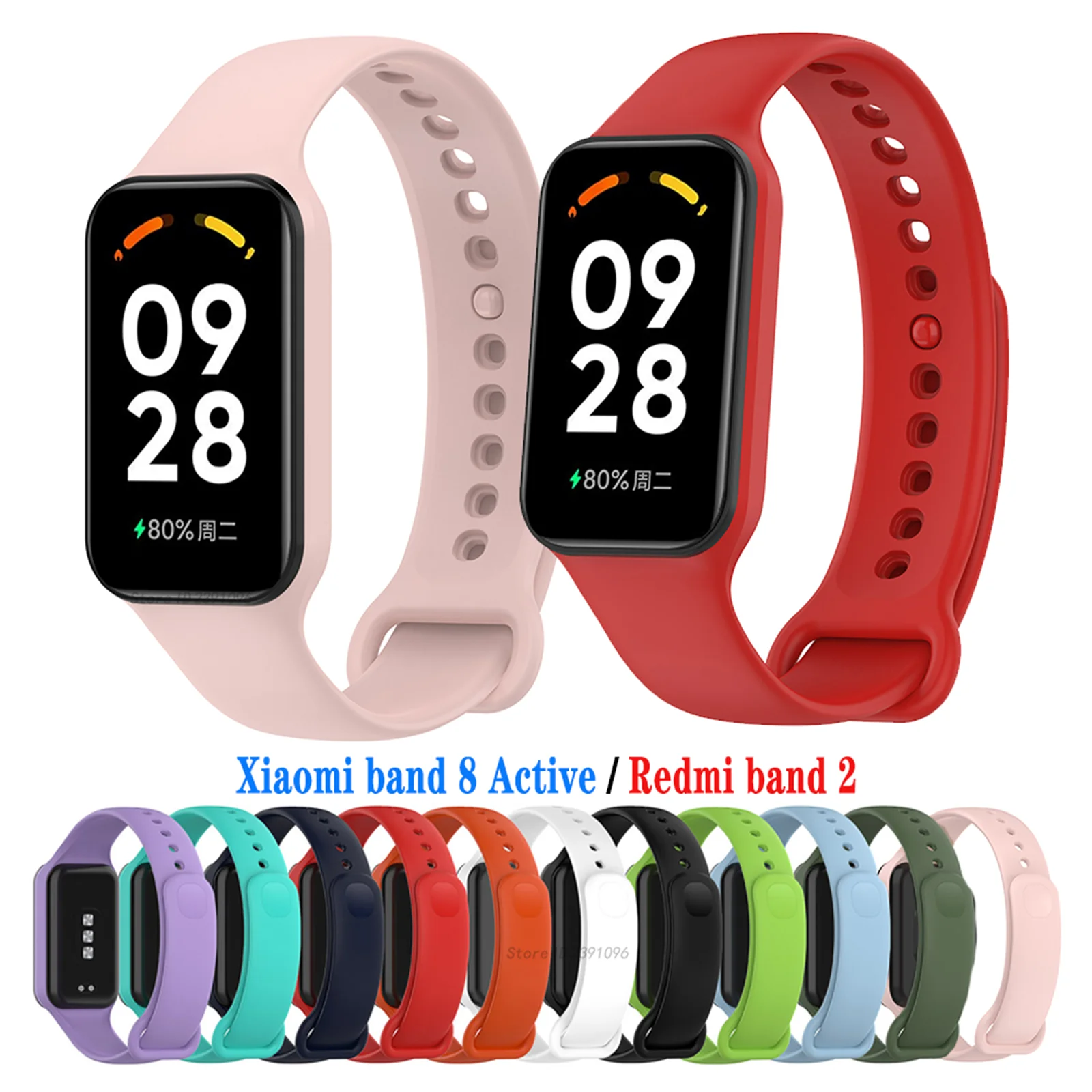 Silicone Strap for Xiaomi Smart Band 8 9 Active Smart Watch 