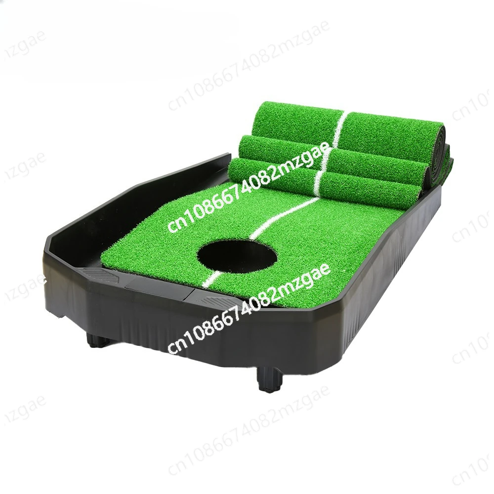 

Adjustable slope, indoor golf putter practitioner