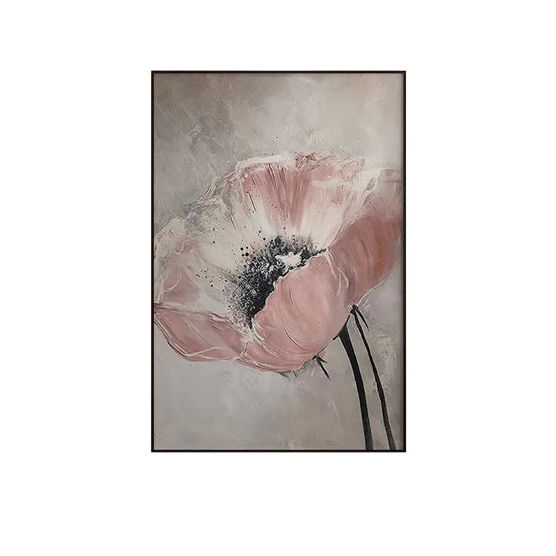 

Pure hand-painted oil paintings, flower abstract decorative paintings, modern simple texture paintings, living room hanging