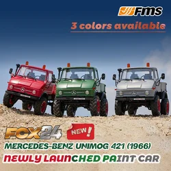 FMS nowy 1/24 Unimog FCX serii Off road 4WD RC pojazd wspinaczkowy zdalnie sterowany symulacja elektryczna pojazd Model samochodu RC