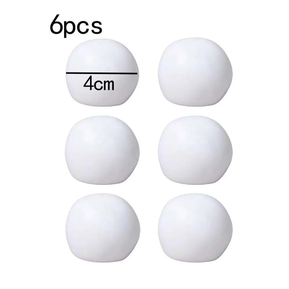 6Pcs TPR Clear Empty Ball Transparent Hollow Empty Inside DIY Stress Relief Ball Thick Wear Resistant Round Spherical Shape