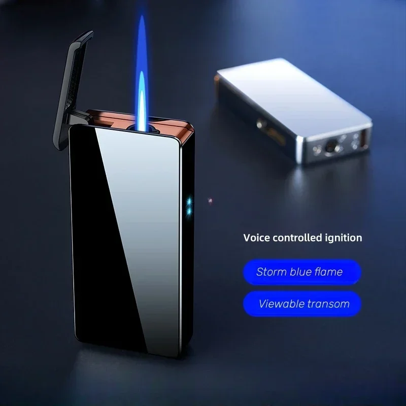 New Voice Controlled Direct Charge Lighter Blow and Shake Pneumatic and Electric Dual purpose Inflatable Lighter Gift for Men