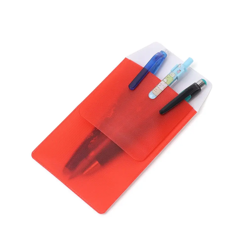 3Pcs School Colorful Office Doctors Nurses Supplies Pocket Protector Pencil Case Leak-Proof Pen Pouch