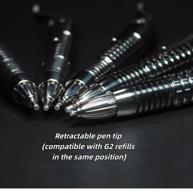1 PC EDC Titanium Alloy Signature Pen Office Student Writing Ballpoint Pen Multi-functional Portable Outdoor Tools